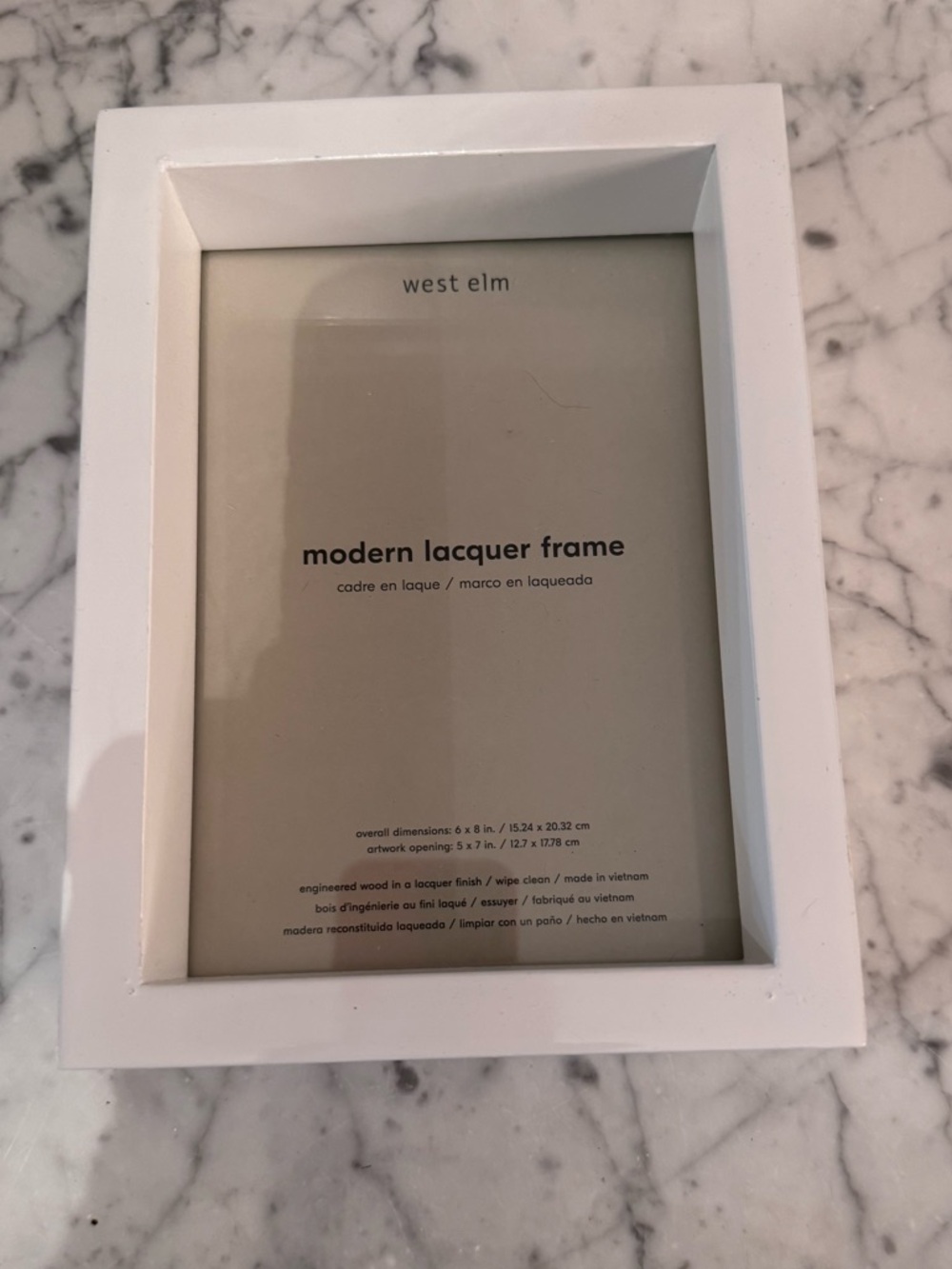 West elm modern lacquer frame, 5x7, nwt